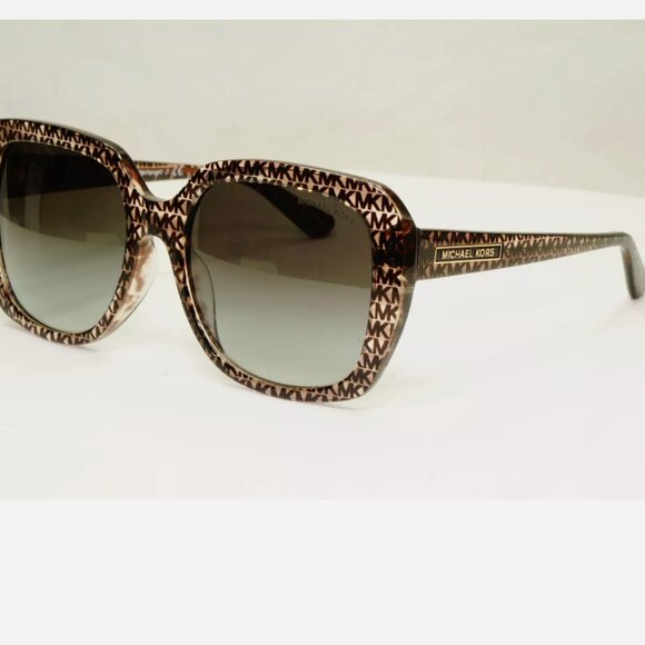 MK Michael Kors Logo Print Brown Sunglasses - Picture 3 of 8